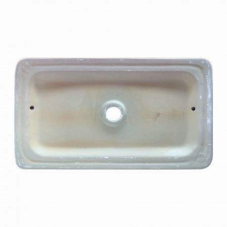 Накладная прямоугольная раковина Comforty CF11099 скандинавская черная кромка, фарфор