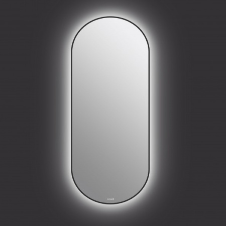 Зеркало Cersanit Eclipse smart 50*122 с подсветкой овальное черная рамка 64151
