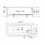 Прямоугольная акриловая ванна 1ACReal Лондон 1600*700*610