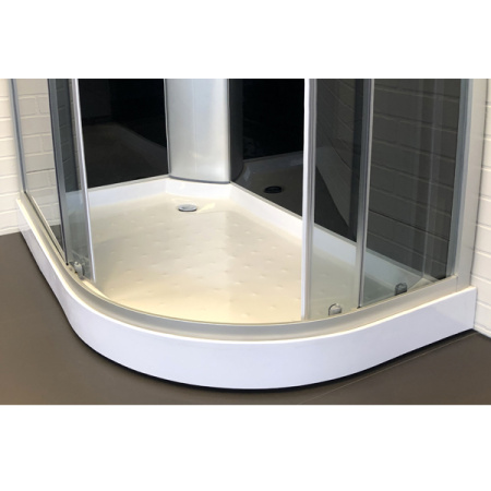 Душевая кабина Comforty 301L, стекло серое, задняя черная стеклянная панель,1200*800*2150