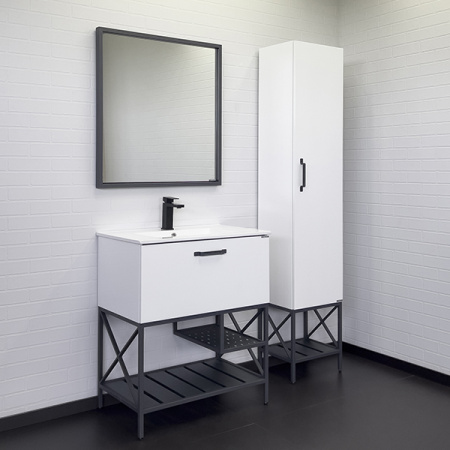 Зеркало Comforty Бредфорд-75 рама серый графит