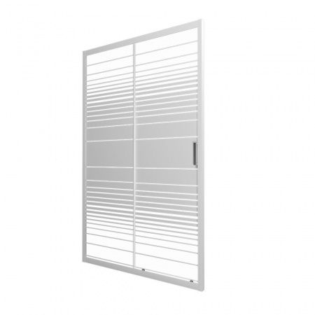 Дверь душевая Тритон Слайд 100*185, стекла с рисунком полосы