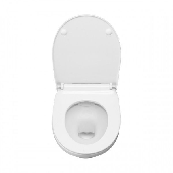 Унитаз подвесной безободковый Сантек Бореаль 1WH501830 сиденье дюропласт softclose, тонкое