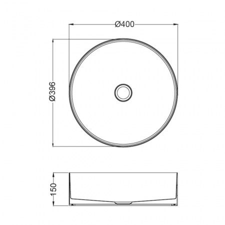 Круглая раковина 40 см из нержавеющей стали Comforty CF8WBTD39K цвет золото с чёрной юбкой, с донным клапаном