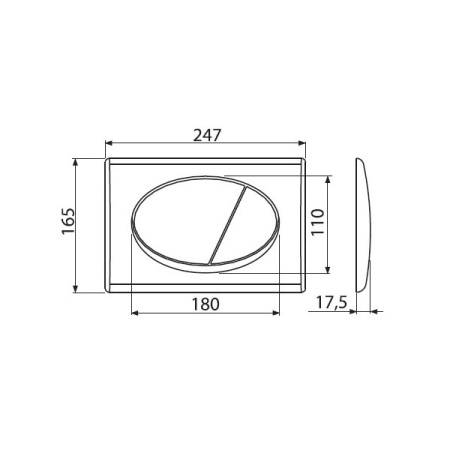 AlcaPlast. Кнопка управления к системе инсталляции, белая M70