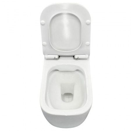 Готовый комплект Comforty: безободковый подвесной унитаз 102 + инсталляция CF3GT1900-10WH с белой матовой клавишей