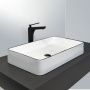 Накладная прямоугольная раковина Comforty CF11099 скандинавская черная кромка, фарфор