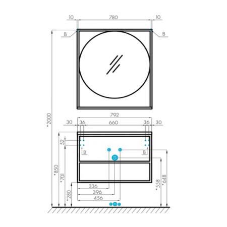 Тумба-умывальник Акватон Лофт Фабрик 80 Дуб Кантри 1A242401LTDY0 с раковиной Victoria-N 800х460