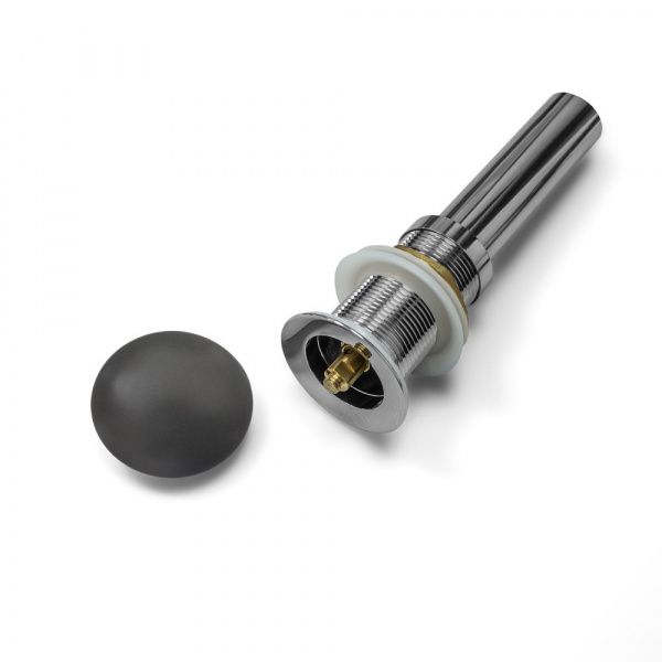 Донный клапан с керамическим верхом Comforty DK-01MDH графит матовый