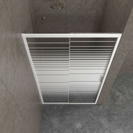 Дверь душевая Тритон Слайд 100*185, стекла с рисунком полосы