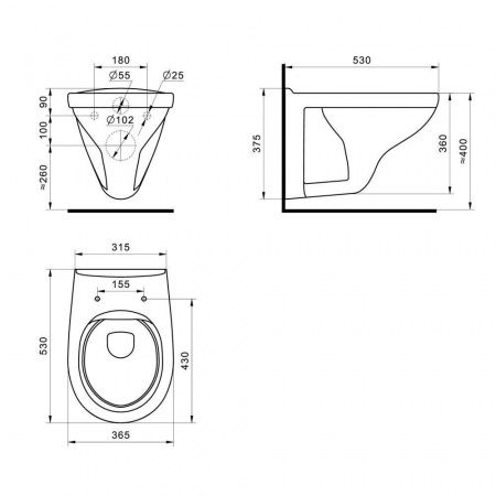 Готовый комплект Santek Бореаль rimless 1WH501832 подвесной унитаз, сиденье дюропласт с микролифтом, инсталляция, панель смыва белая