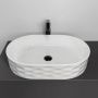 Накладная овальная раковина для ванной HDA091 рифленый борт, фарфор