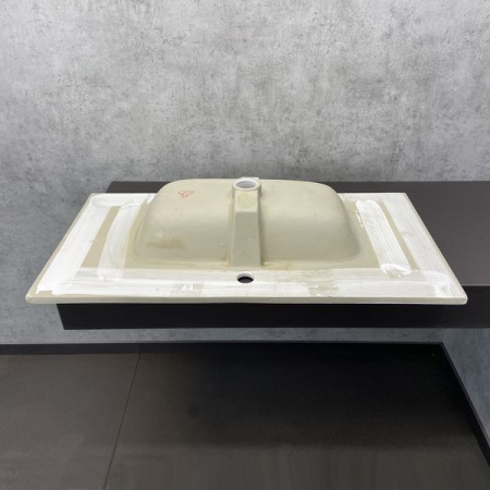 Накладная мебельная раковина-столешница 90 см Comforty 9090M фарфор, белая