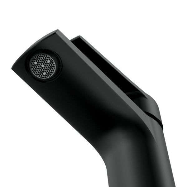 Компактный чёрный смеситель для раковины Cersanit Сити 68396