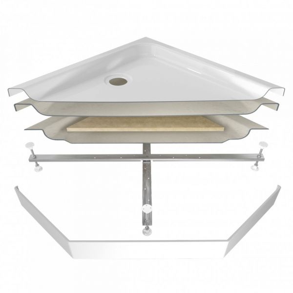 Поддон душевой Тритон ПД28 низкий пятиугольный 90x90 в комплекте