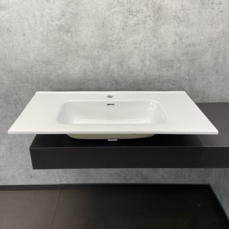 Накладная мебельная раковина-столешница 90 см Comforty 9090M фарфор, белая