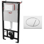 Инсталляция AlcaPlast AM101/1120 с белой кнопкой M70-001 Инсталляция AlcaPlast AM101/1120 с белой кнопкой M70-001