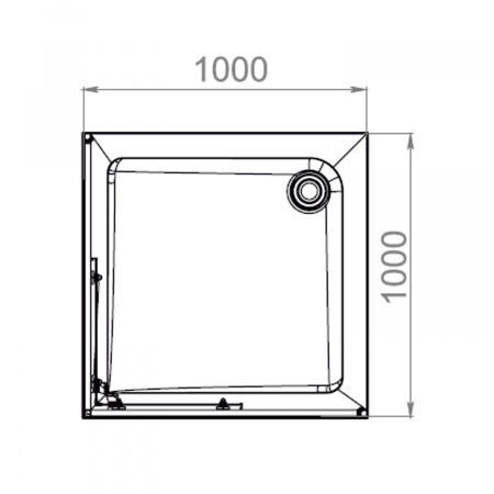 Поддон низкий акриловый Domani-Spa Cube 110 c рамой, экраном 1000*1000