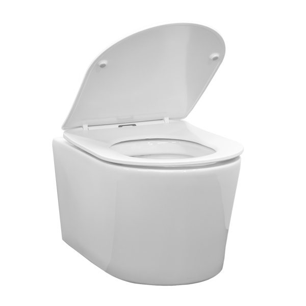 Унитаз подвесной Comforty CF40513R тонкое сиденье дюропласт с микролифтом, белый глянец