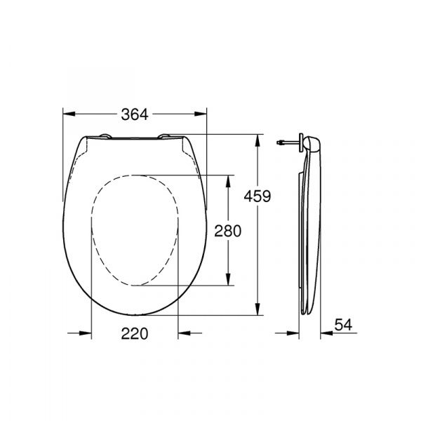Grohe. Сиденье Bau Ceramic с микролифтом, тонкое, быстросъемное, 39493000 Grohe. Сиденье Bau Ceramic с микролифтом, тонкое, быстросъемное, 39493000