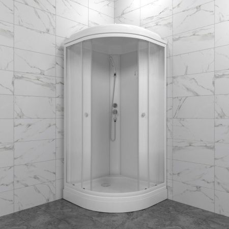 Душевая кабина Тритон Лайт 100*100 А низкий поддон, стекло градиент, сифон D 90 мм