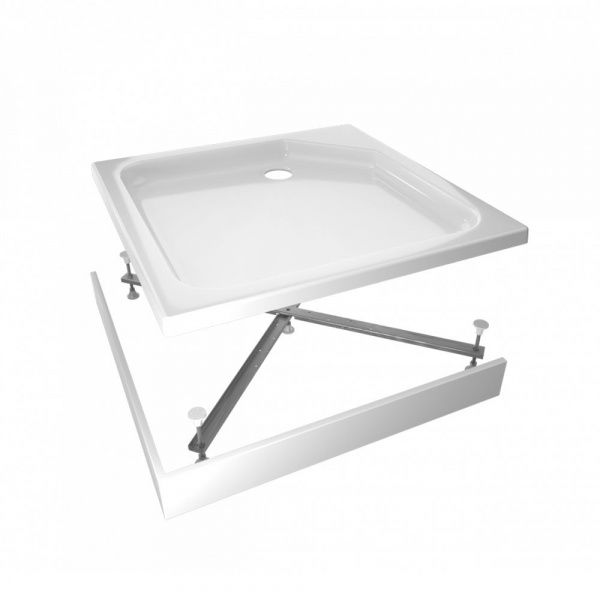 Поддон душевой Тритон ПД27 низкий, квадрат 100х100 в комплекте