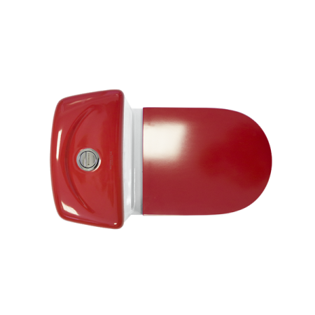 Sanita Luxe. Унитаз-компакт Best Color Red SL DМ двухрежимный, сиденье дюропласт с микролифтом