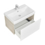 Тумба-умывальник Акватон Асти 70 1A263001AXD70 белый/ясень шимо с раковиной Адриана-70