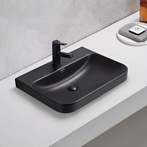 Донный клапан c черным глянцевым керамическим верхом Comforty CF71105GB для раковин без перелива