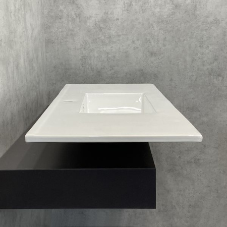 Накладная мебельная раковина 120 см Comforty 9120E фарфор, белая