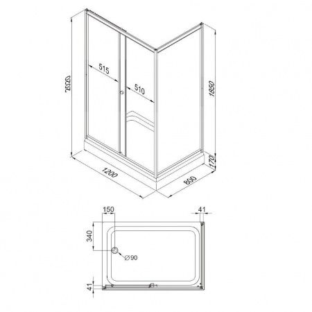 Душевое ограждение Тритон Фьюжн Полосы 120*80 А прямоугольный низкий поддон