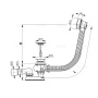 Сифон для ванны автомат AlcaPlast A51BM комплект, белый