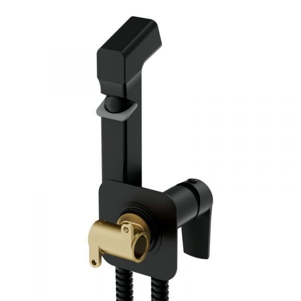 Встраиваемый смеситель с гигиеническим душем Cersanit Сити 68333 чёрный