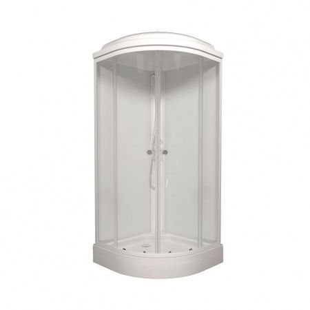 Угловая душевая кабина Тритон Экстра 88*88 А, низкий поддон, сифон D50 клик-клак