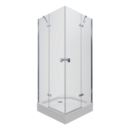 Душевое ограждение Тритон Дельта-Хром 90х90, квадратный поддон