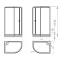Душевая кабина Domani-Spa Delight 128 Slim L 1200*800*2180, низкий поддон, тонированное стекло, задняя черная стеклянная панель, без электрики Душевая кабина Domani-Spa Delight 128 Slim L 1200*800*2180, низкий поддон, тонированное стекло, задняя черная стеклянная панель, без электрики