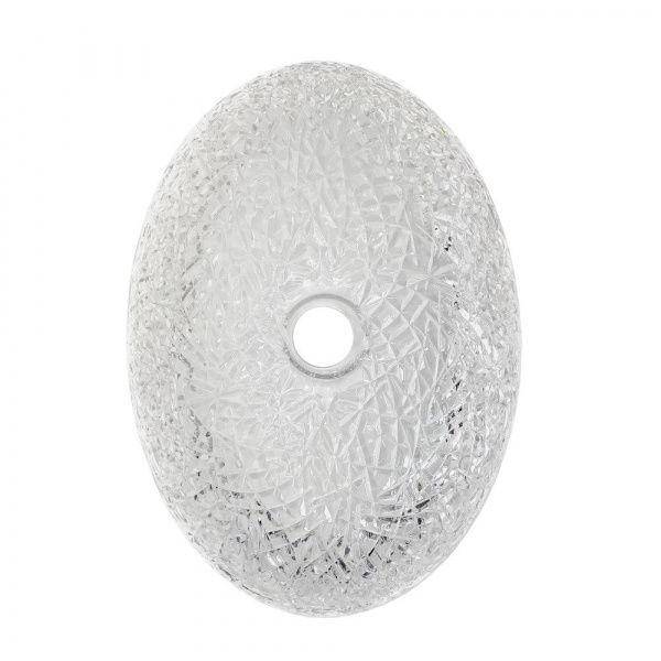 Стеклянная овальная раковина 50 см Comforty CF28001 прозрачное стекло, для ванной на столешницу