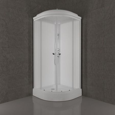 Угловая душевая кабина Тритон Экстра 88*88 А, низкий поддон, сифон D50 клик-клак