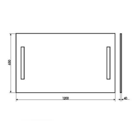 Зеркало Comforty Жасмин-120 LED-подсветка, бесконтактный сенсор 1200*650