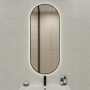 Зеркало Cersanit Eclipse smart 50*122 с подсветкой овальное черная рамка 64151