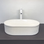 Накладная овальная раковина для ванной Comforty CF178607X рифленый борт, фарфор