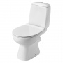 Унитаз-компакт Сантек Цезарь 1WH302415 прямой выпуск, двухрежимная арматура, тонкое сиденье дюропласт микролифт