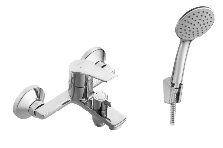 Смеситель для ванны Сантек Венга WH5A10003C001, короткий излив, с аксессуарами, хром