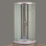 Душевая кабина Comforty 304WG, стекло крезет, задняя белая стеклянная панель, 900*900*2150
