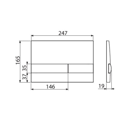 AlcaPlast. Кнопка к системе инсталляции, черная/золотая M1728-5
