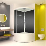 Душевая кабина DomaniSpa Simple 99 high V1.2  900*900*2180, высокий поддон, прозрачное стекло, черная задняя панель, без электрики Душевая кабина DomaniSpa Simple 99 high V1.2  900*900*2180, высокий поддон, прозрачное стекло, черная задняя панель, без электрики