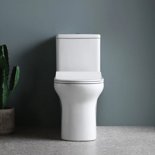 Унитаз моноблок Comforty CF3C6329P горизонтальный выпуск, сиденье дюропласт с микролифтом тонкое, двухрежимный