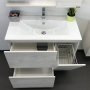 Comforty. Тумба-умывальник Верона-90 дуб белый с раковиной Quadro 90 Comforty. Тумба-умывальник Верона-90 дуб белый с раковиной Quadro 90