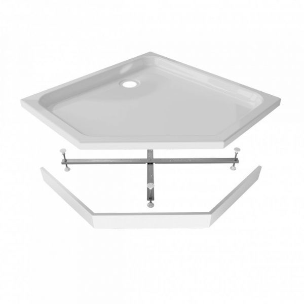 Поддон душевой Тритон ПД28 низкий пятиугольный 90x90 в комплекте