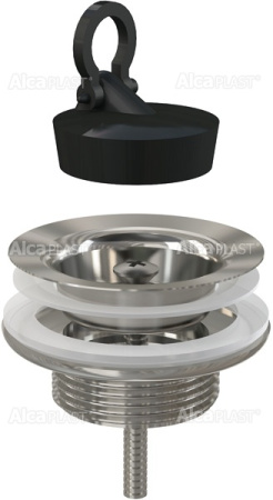 AlcaPlast. Водослив для умывальника 5/4", цельнометаллический, A439
